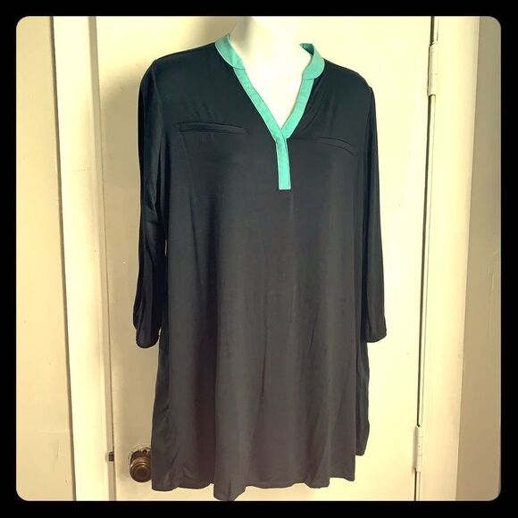 Hunter Green and Mint Green Blouse-S - Picture 1 of 6